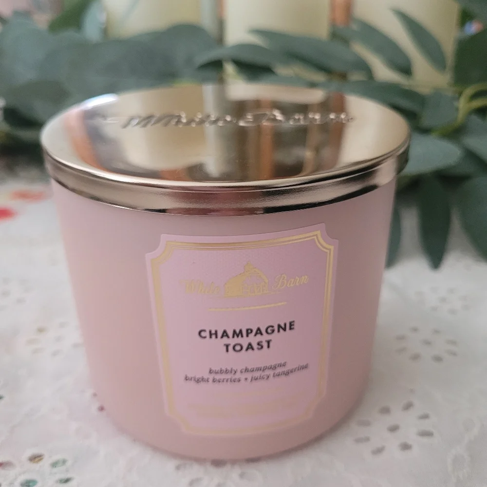 White Barn Pink Candle Champagne Toast - Picture 3 of 4